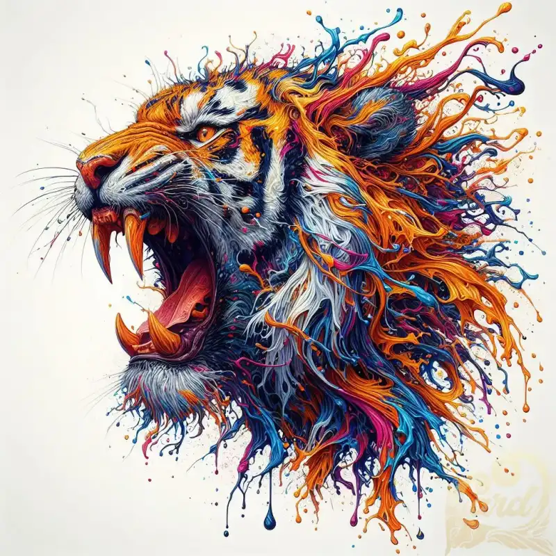splash art tiger head