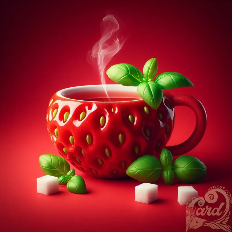 Strawberry Basil Teacup
