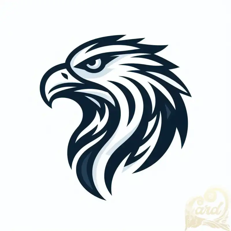 stylized eagle head logo