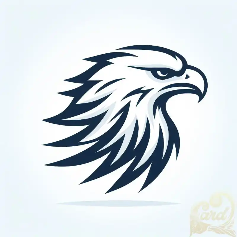 stylized eagle head logo
