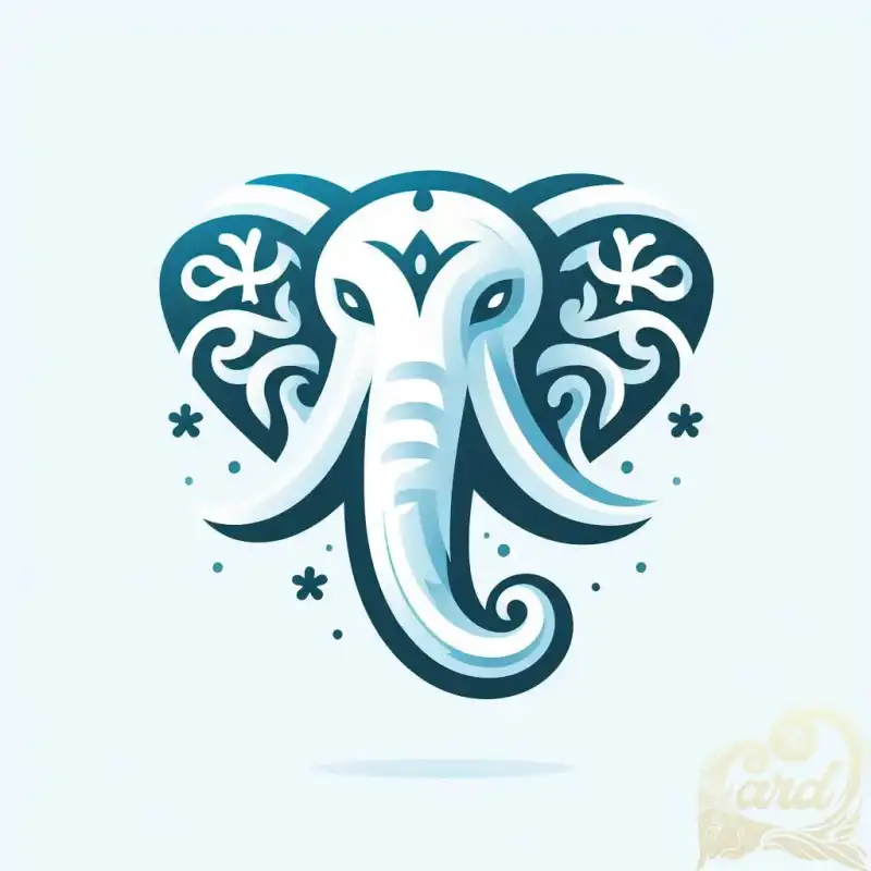 stylized elephant head logo
