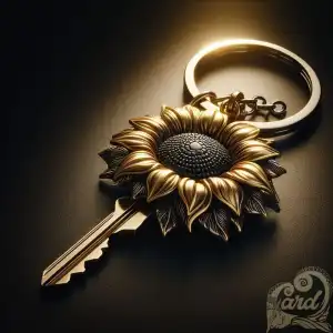 sunflower key chain