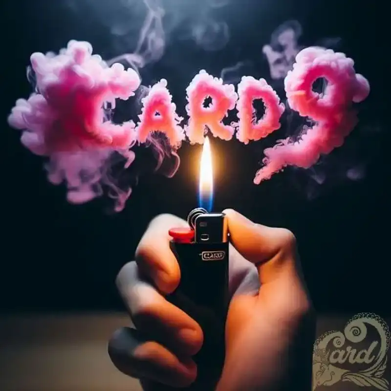 The pink lighter is smoking