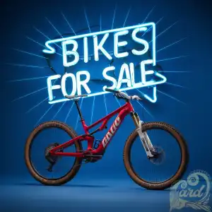 The red-colored bike for sale