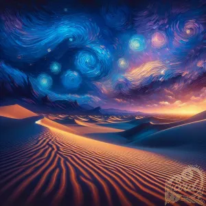 The Starry Twilight at Desert