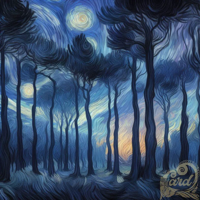 The Starry Twilight at Forest