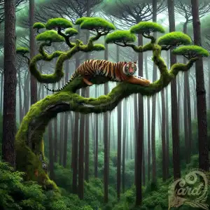 Tiger at Pine Tree
