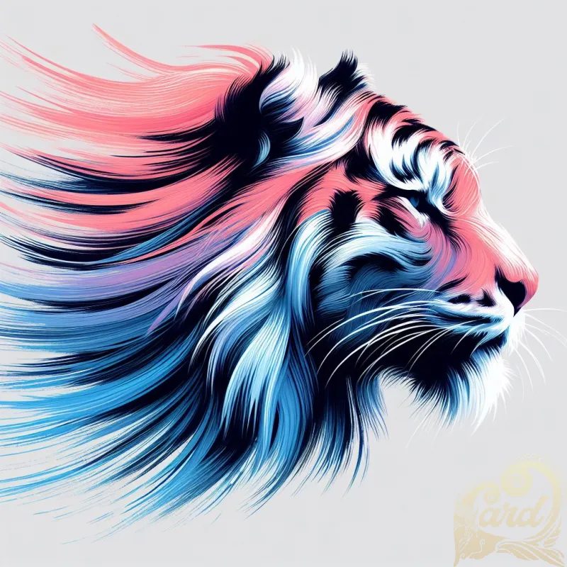 Tiger’s Silhouette in Gradient