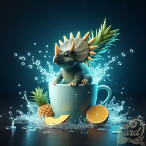 Triceratops in cup