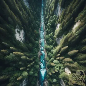 Vertical Clear River Aerial View