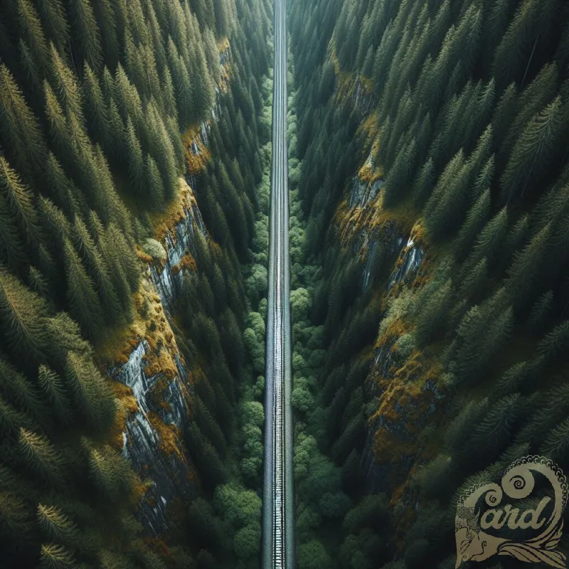 Vertical Railroad Aerial View