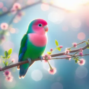 Vibrant Lovebird Perch