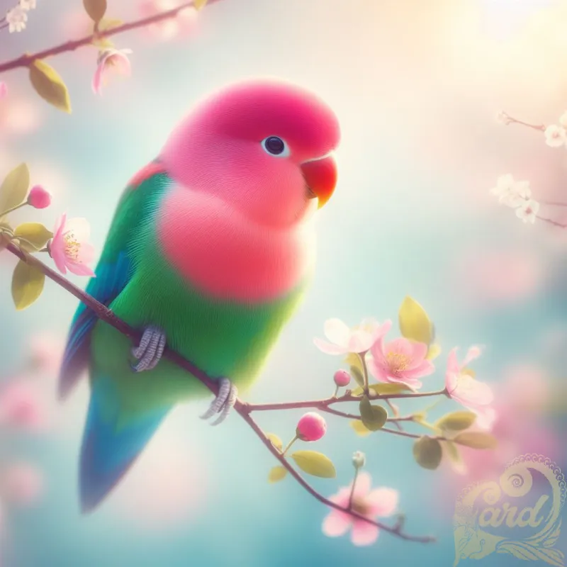 Vibrant Lovebird Perch