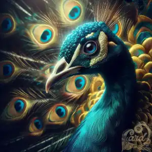 Vibrant Peacock Portrait