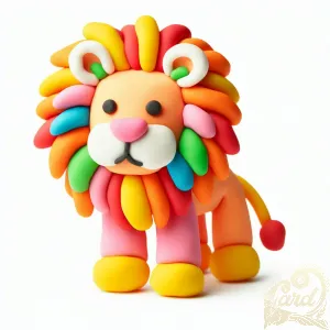 Vibrant Rainbow Lion Toy