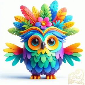 Vibrant Skyward Owl