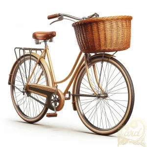 Vintage Bicycle with Wicker Basket
