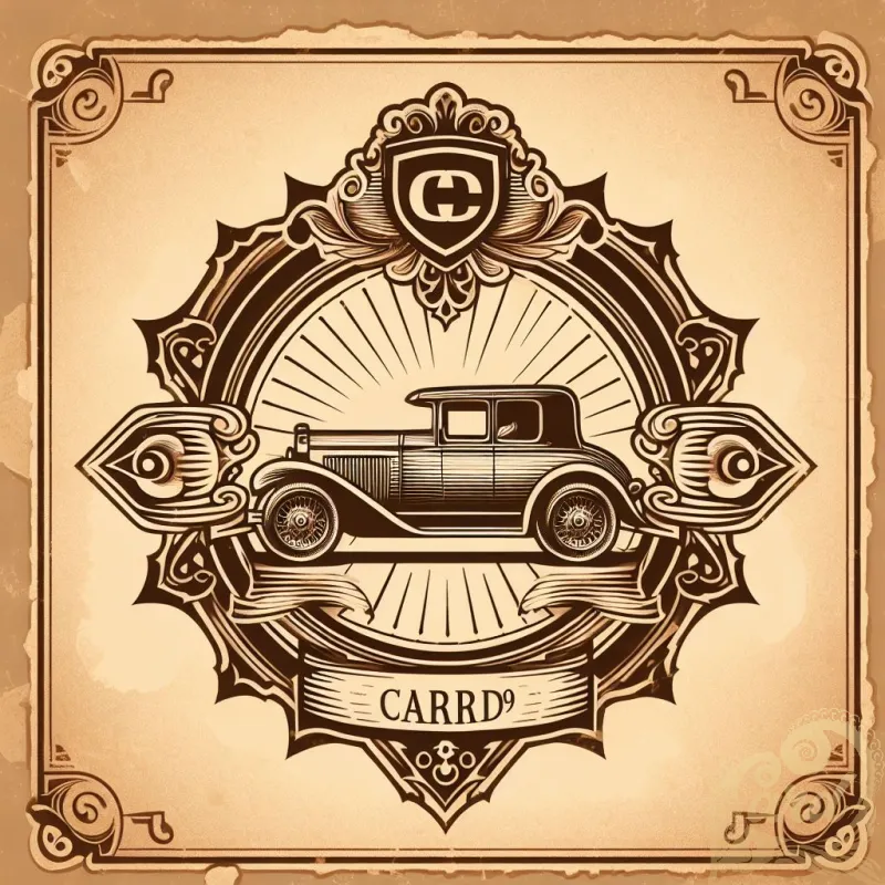 Vintage CARD9 Car Emblem