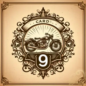 Vintage CARD9 Motorcycle Emblem
