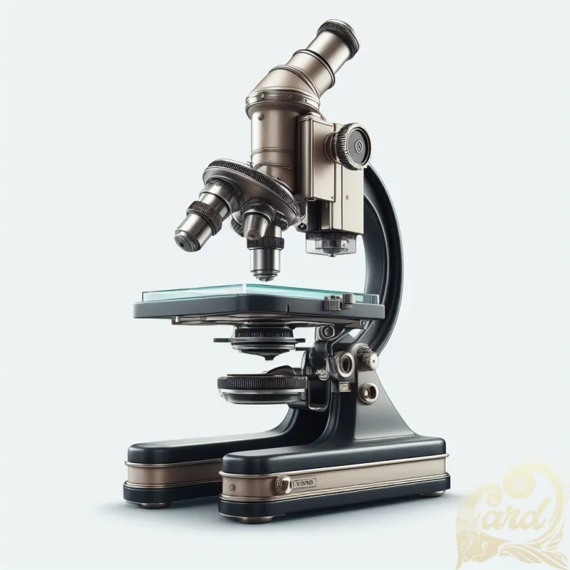 Vintage Microscope with Glass Slides