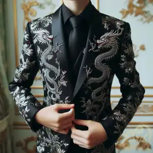 wedding suit dragon