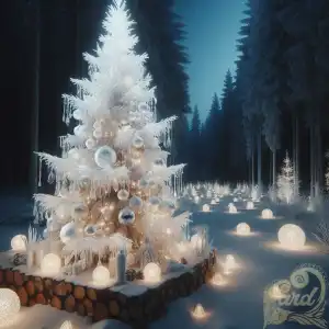 White crystal christmas tree