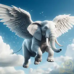 White elephant has wings