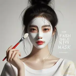 White facial care mask