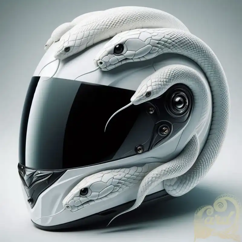 White Full Face Snake Helmet