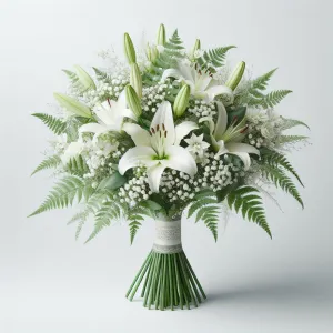 White Lily Wedding Bouquet