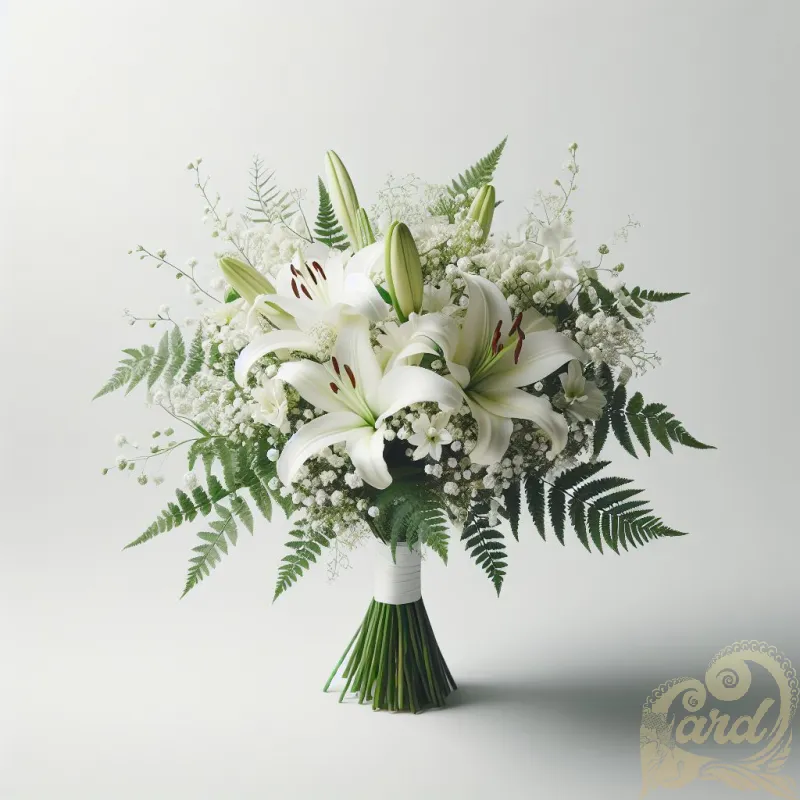 White Lily Wedding Bouquet