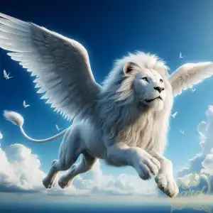 White lion has wings