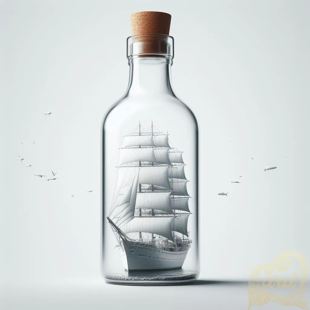 White ship bottle