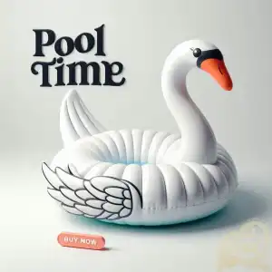 white swan pool float