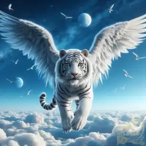 White tiger has wings