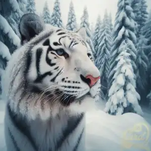 White tiger in winter