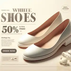 White Women's Flat Shoes