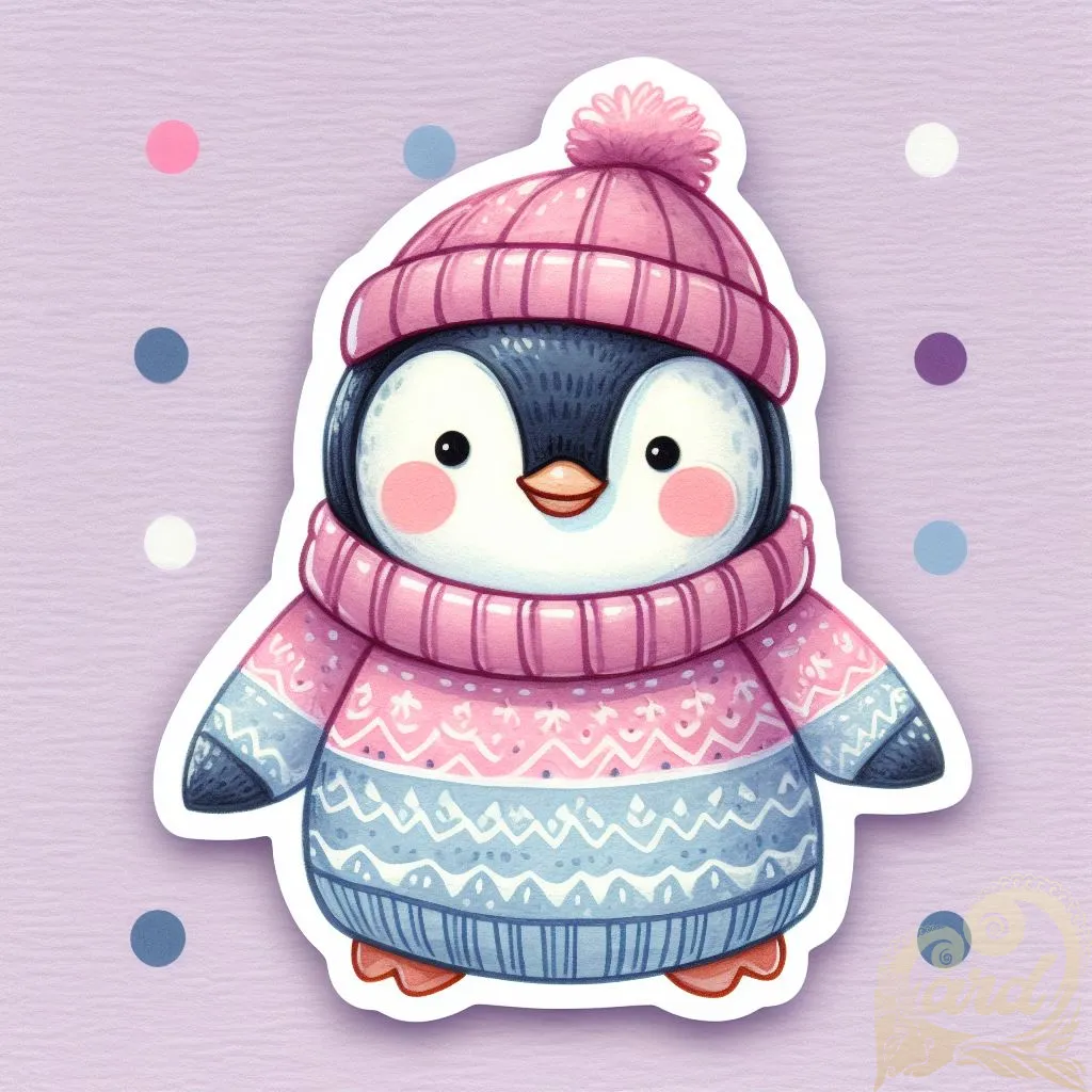 Winter Penguin Illustration