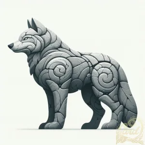 Wolf Stone Carving