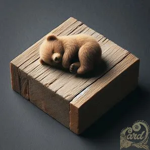 wooden miniature bear
