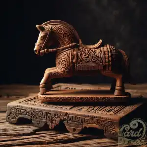 wooden miniature horse