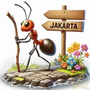wooden sign ant