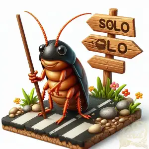 wooden sign cockroach