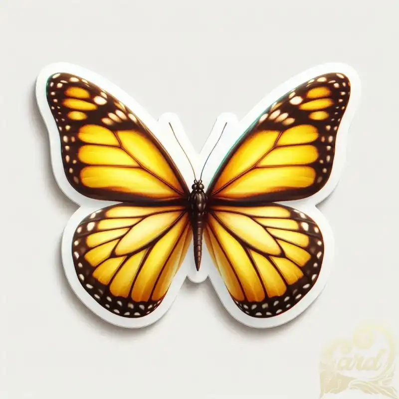 Yellow Butterfly Sticker