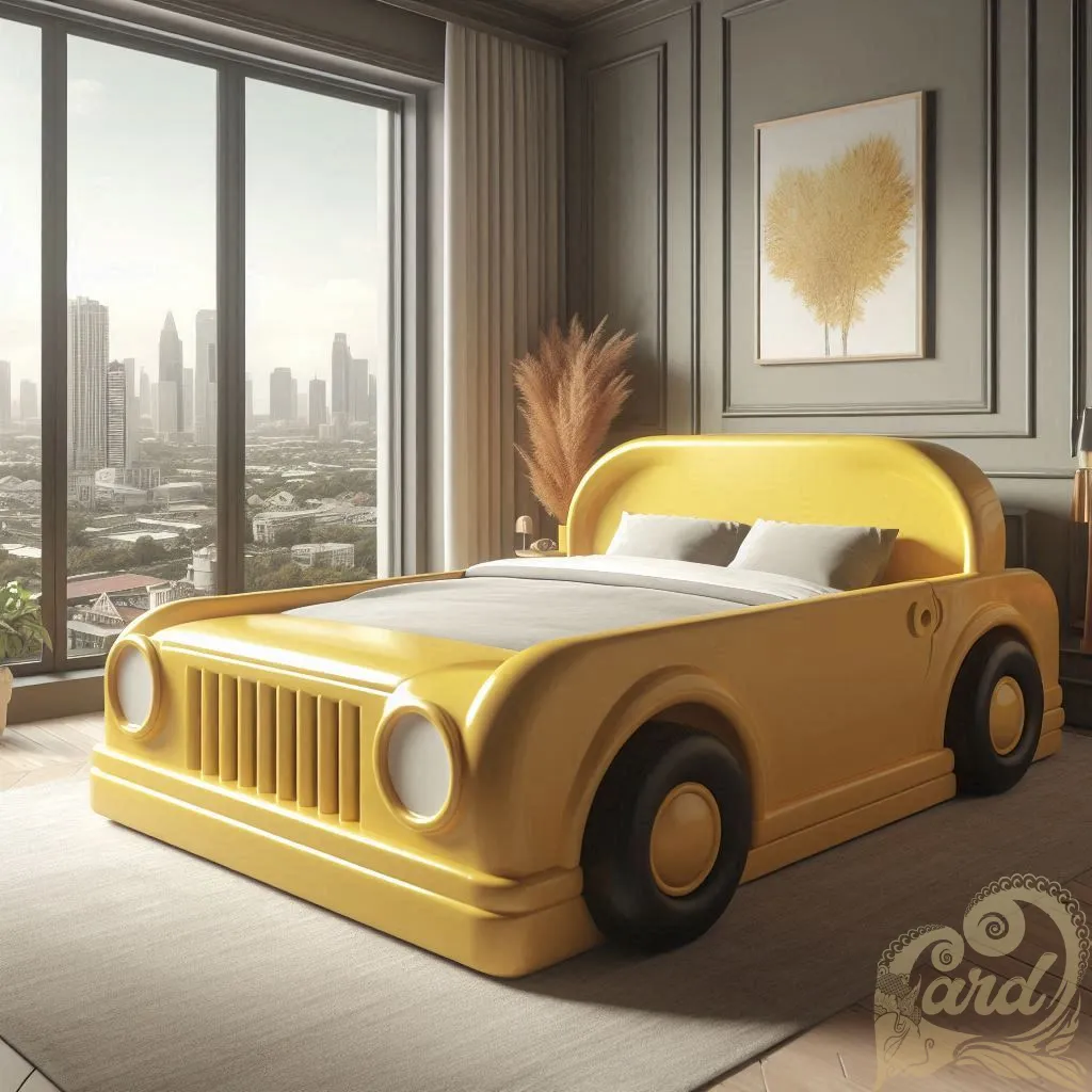 Yellow car bed