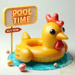 yellow chicken pool float