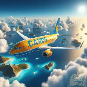 Yellow commercial airplane