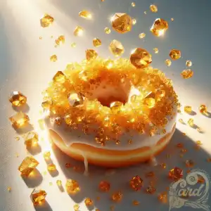 Yellow crystal donut