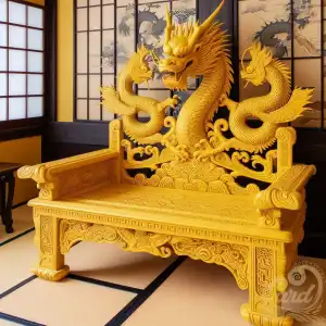 Yellow dragon bench