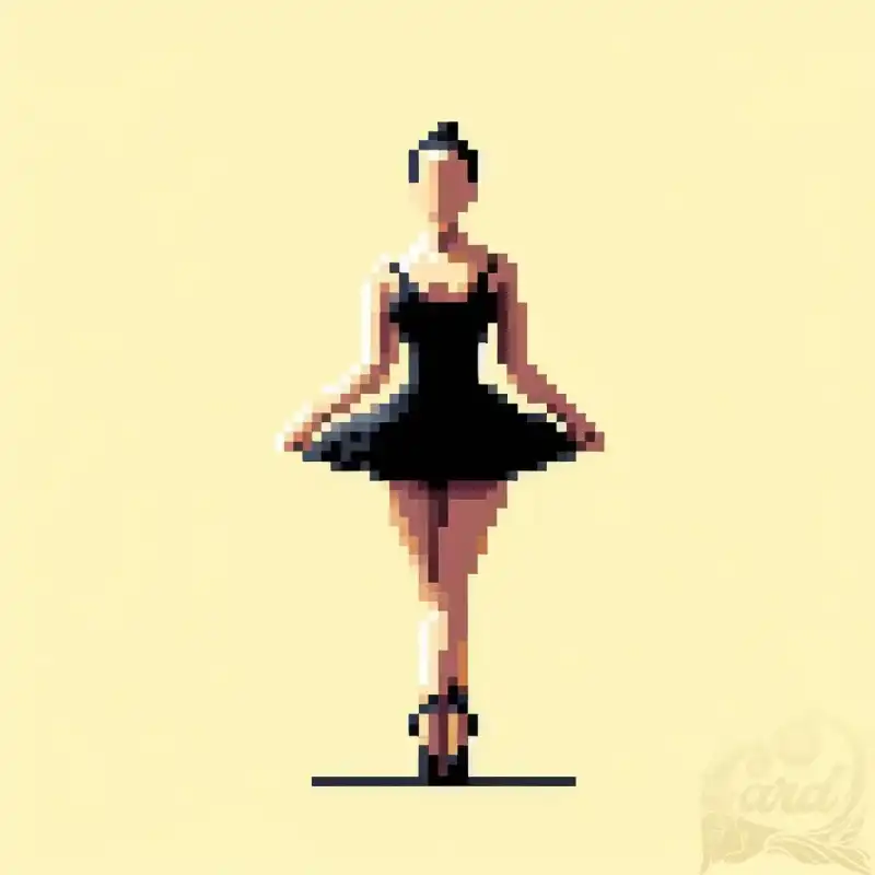 yellow pixelated ballerina